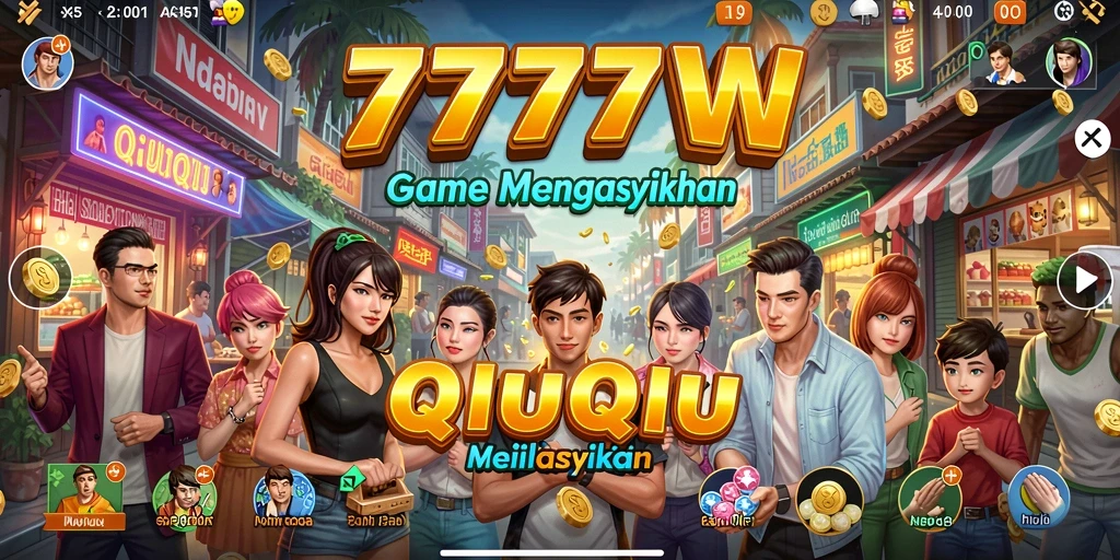 Tampilan gameplay QiuQiu yang mendebarkan di 7777W.