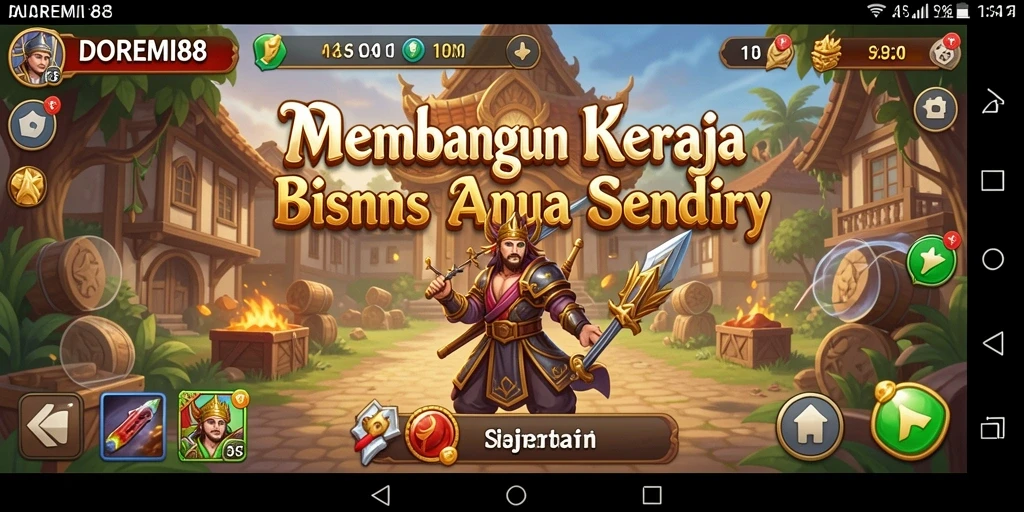 Screenshot DOREMI88 menampilkan elemen gameplay Tycoon yang menarik.