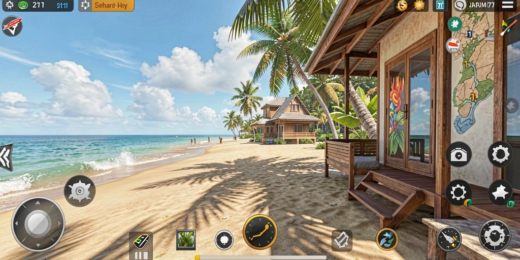 Tampilan gameplay JARUM77 yang penuh warna dan interaktif.