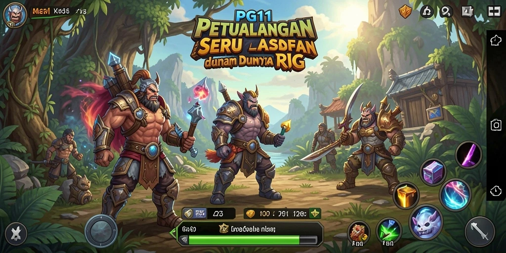 Screenshot menampilkan karakter dalam pertempuran mendebarkan di dunia RPG.