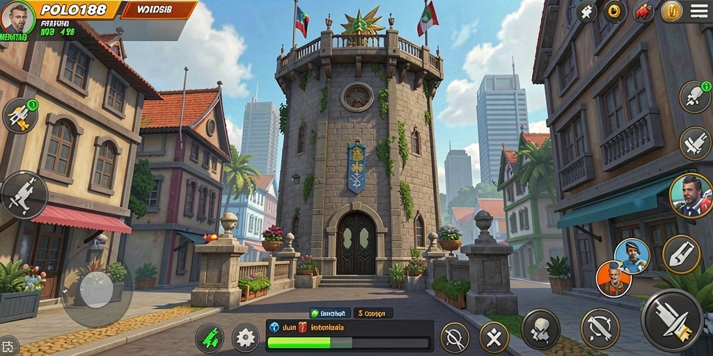 Tangkapan layar POLO188 menampilkan aksi seru di Tower Defense.