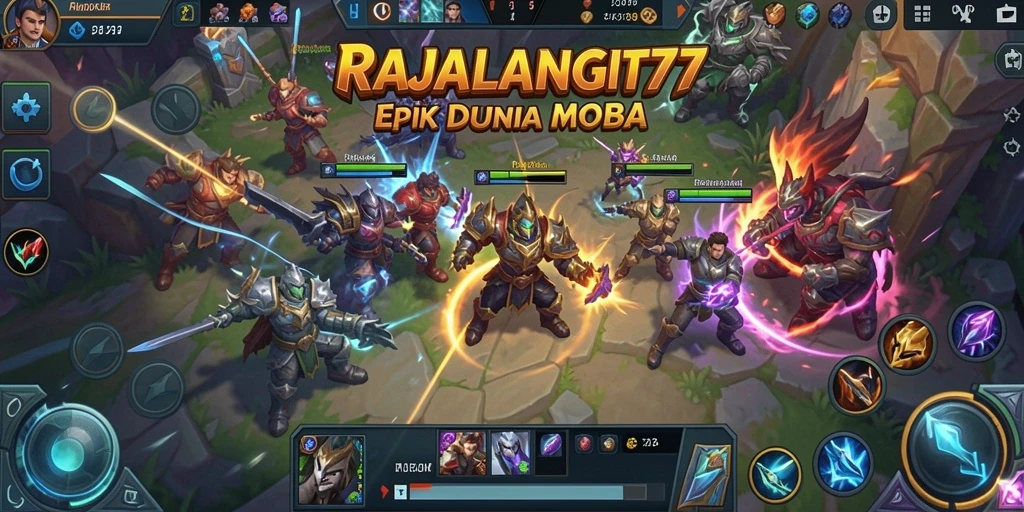 Gameplay seru RAJALANGIT77 dalam pertarungan tim.