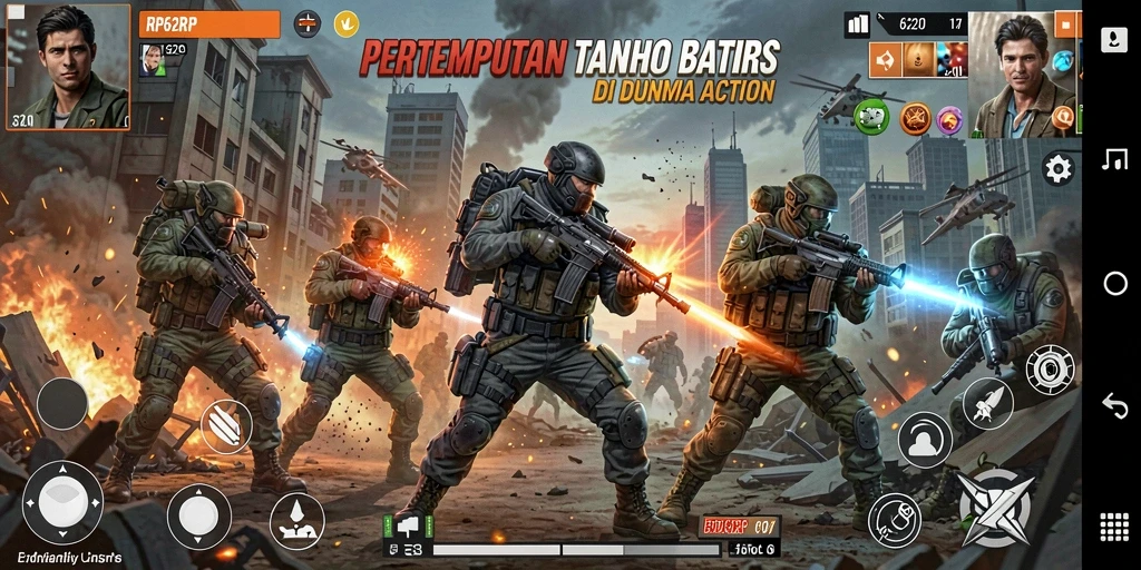 Screenshot menunjukkan aksi pertempuran seru dari RP62RP.