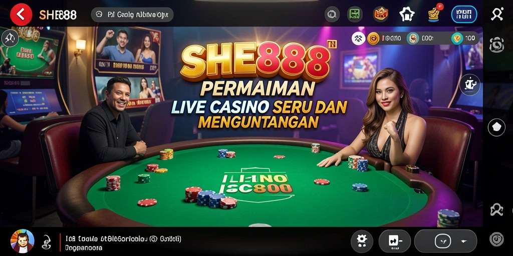 Tangkapan layar gameplay Live Casino SHE888 yang menarik dan interaktif.