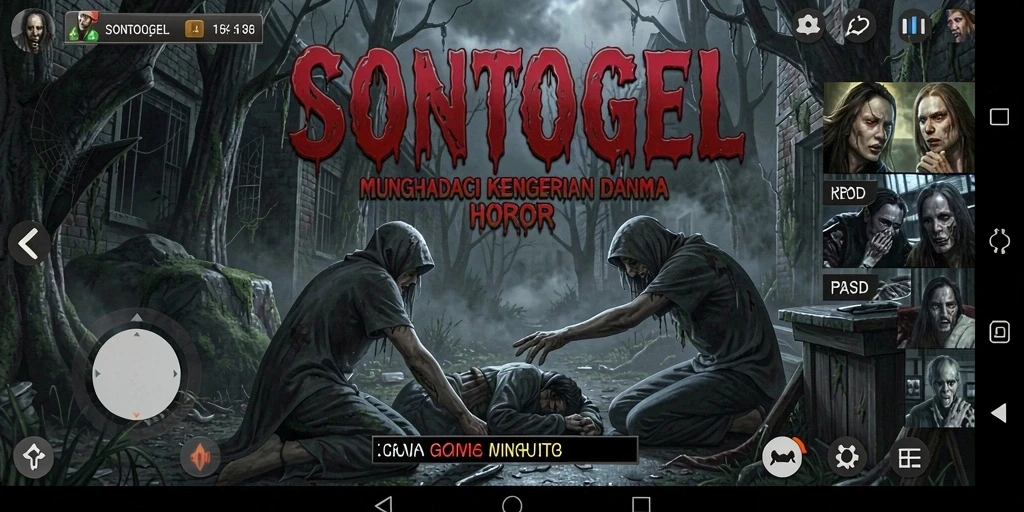 Tampilan gameplay menegangkan dari SONTOGEL yang penuh kengerian.